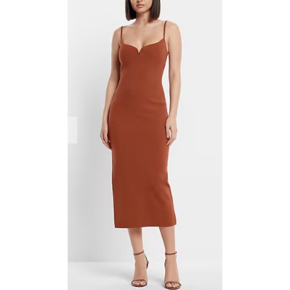 NWT - Body Contour V-Wire Sleeveless Midi Sweater Dress